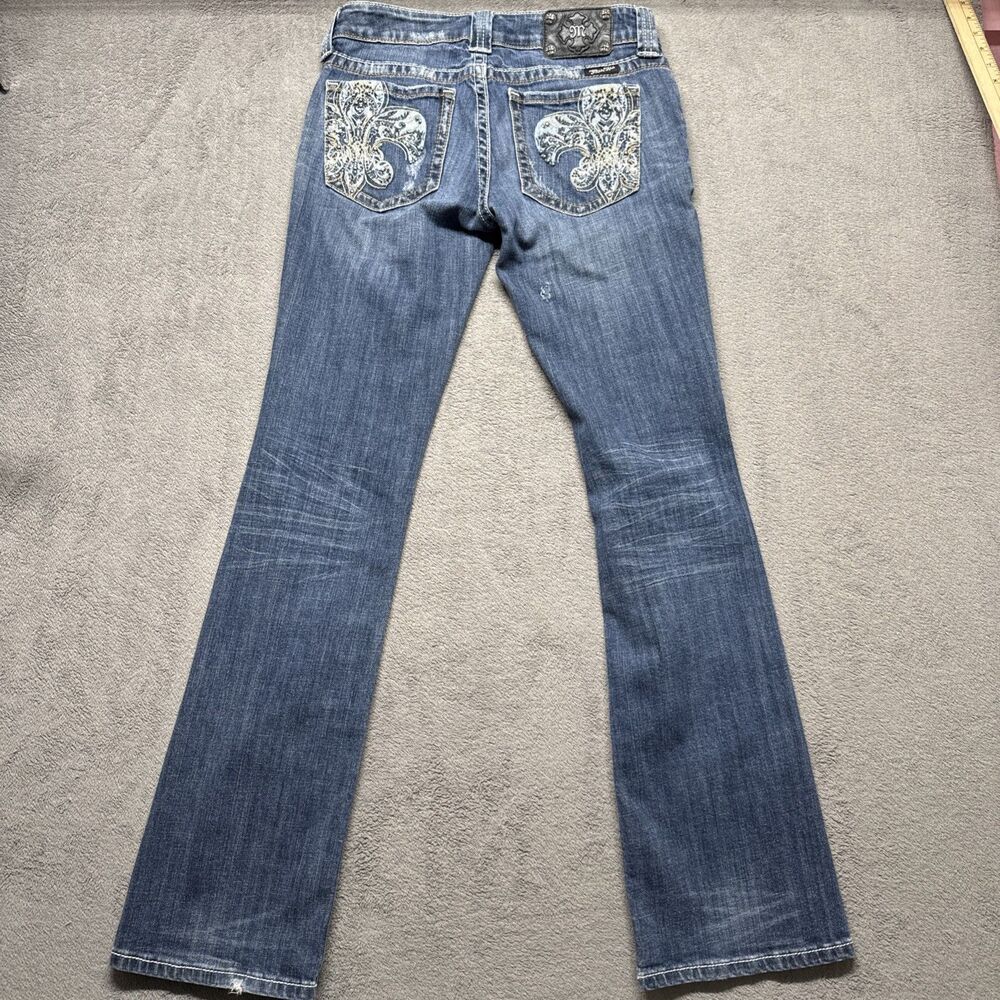 Woman's Miss Me Boot Cut Low Rise Jeans, Size 29 JP5005A Med Wash